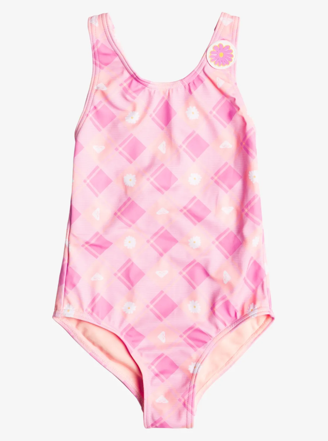 Roxy Swim*Flower Plaid - Eendelig Badpak Voor Meisjes 2-7 Cyclamen Playful Plaid