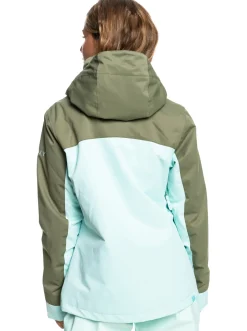Roxy Snow-Jassen*Free Jet Block 2022 - Technisch Snowjack Voor Dames Fair Aqua