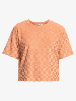 Roxy T-Shirts & Tops*Getaway Time - T-Shirt Van Badstof Voor Dames Cork