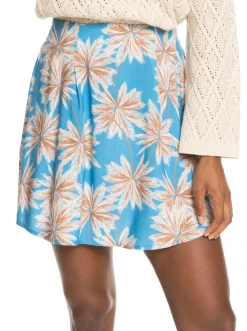 Roxy Rokken*Golden Poppy - Mini Zwierige Rok Voor Dames Azure Blue Palm Island