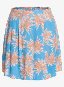 Roxy Rokken*Golden Poppy - Mini Zwierige Rok Voor Dames Azure Blue Palm Island