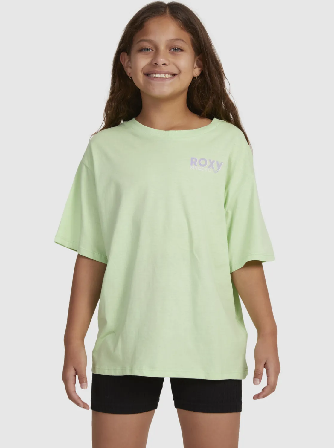 Roxy T-Shirts & Blouses*Gone To California - Oversized T-Shirt Voor Meisjes 10-16 Pistachio Green