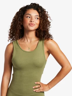 Roxy Jurken*Good Keepsake - Halflange Jurk Met Bandjes Voor Dames Loden Green