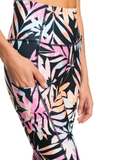 Roxy Broeken & Jeans*Heart Into It Ankle Pt - Technische Legging Voor Dames Anthracite Zebra Jungle