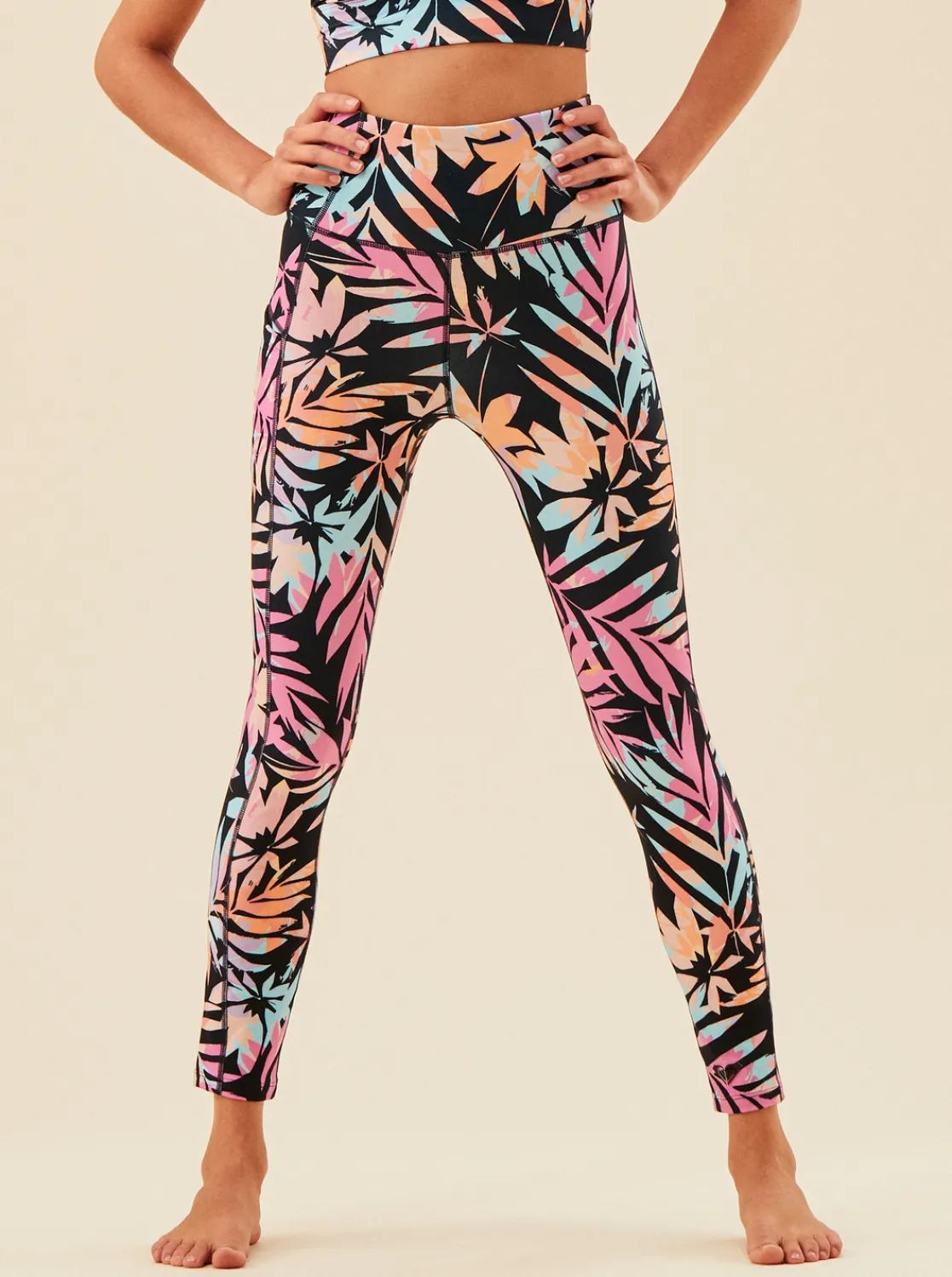 Roxy Broeken & Jeans*Heart Into It Ankle Pt - Technische Legging Voor Dames Anthracite Zebra Jungle