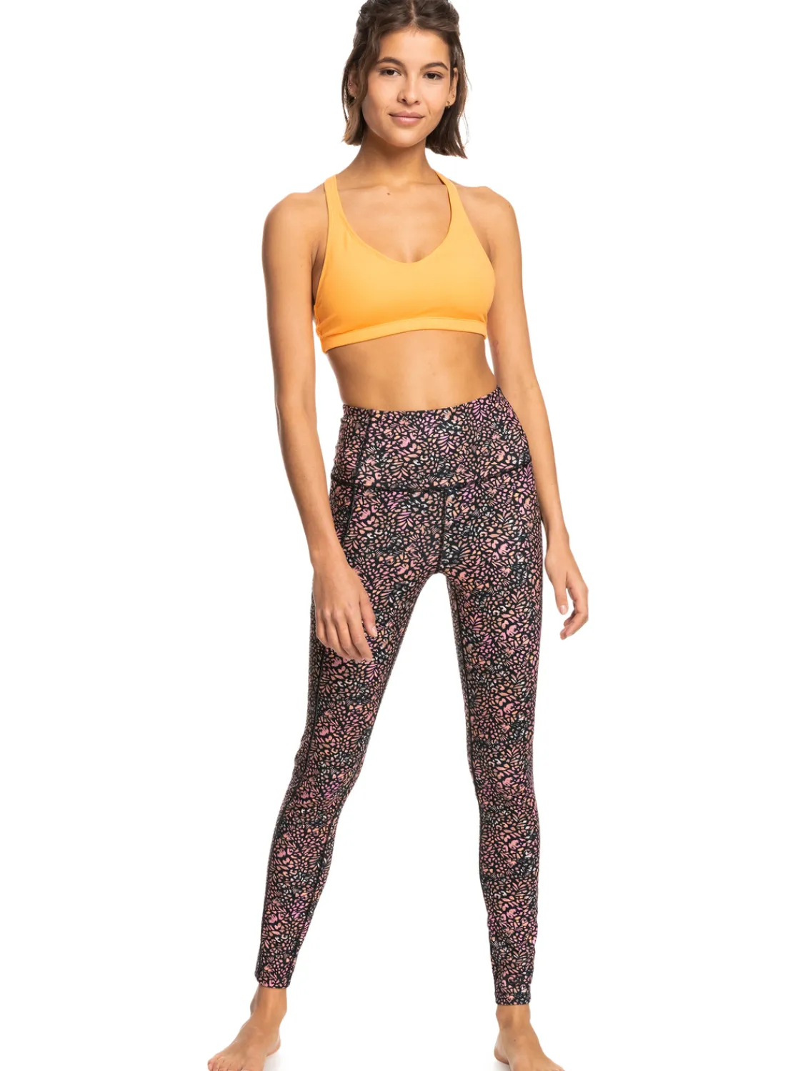 Roxy Broeken & Jeans*Heart Into It Pt - Technische Legging Voor Dames Antracite Animal Dust