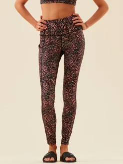 Roxy Broeken & Jeans*Heart Into It Pt - Technische Legging Voor Dames Antracite Animal Dust