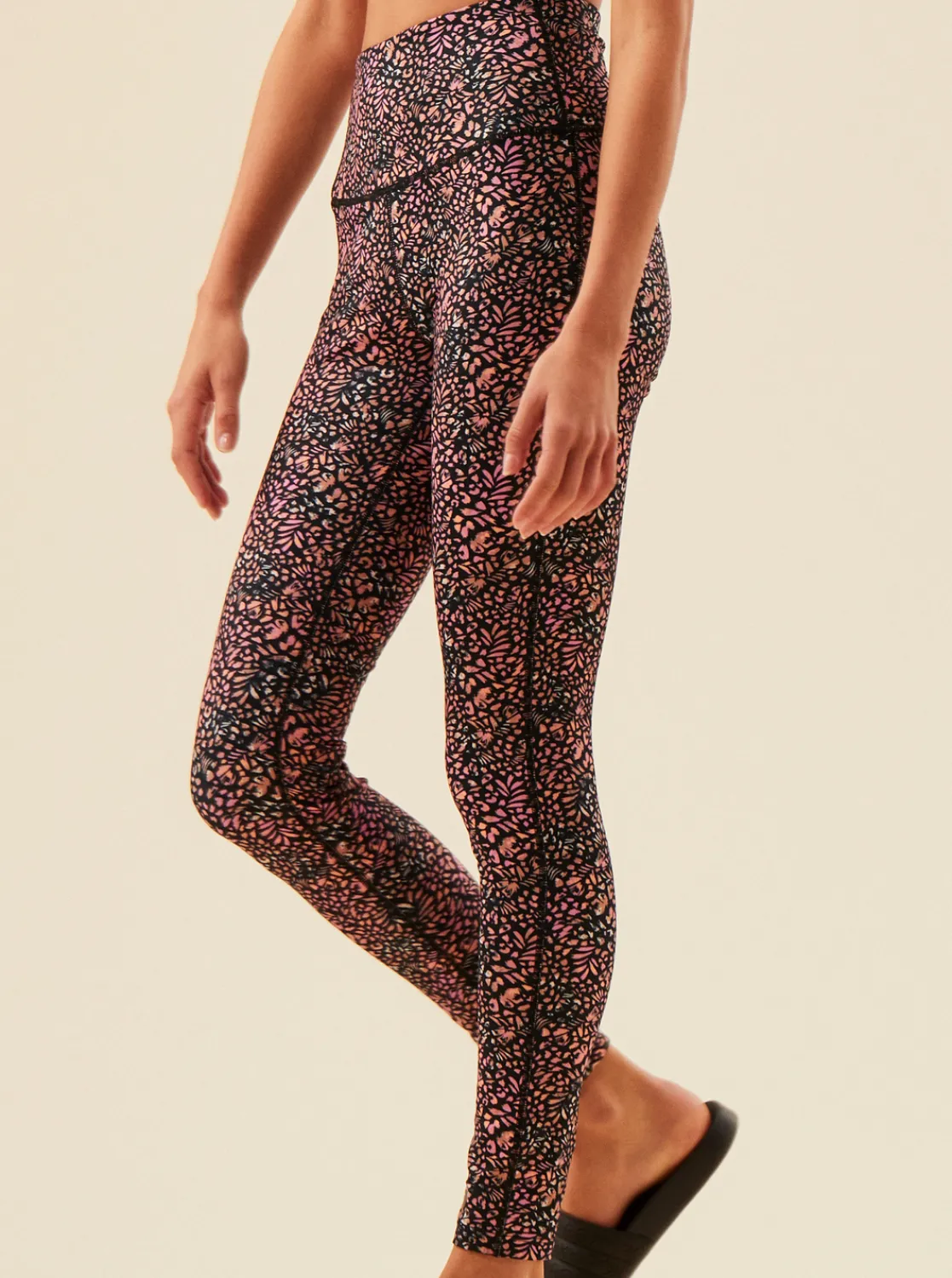Roxy Broeken & Jeans*Heart Into It Pt - Technische Legging Voor Dames Antracite Animal Dust