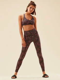 Roxy Broeken & Jeans*Heart Into It Pt - Technische Legging Voor Dames Antracite Animal Dust