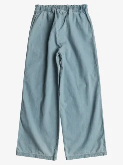 Roxy Jeans & Broeken*Here Comes The Weekend - Lichte Denim Palazzo Broek Voor Meisjes 4-16 Light Blue