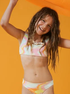 Roxy Swim*Hibiscus - Reversible Two Piece Bikini Set For Girls 6-16 Ambroisia Hibiscus Hype