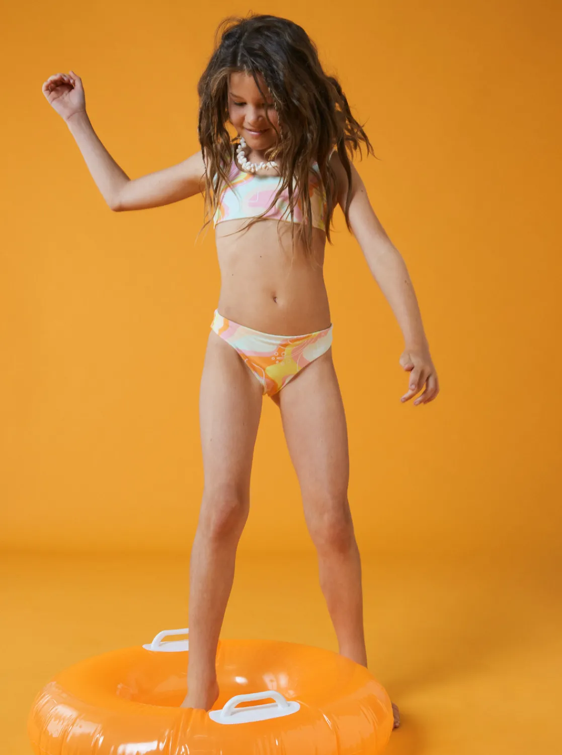 Roxy Swim*Hibiscus - Reversible Two Piece Bikini Set For Girls 6-16 Ambroisia Hibiscus Hype