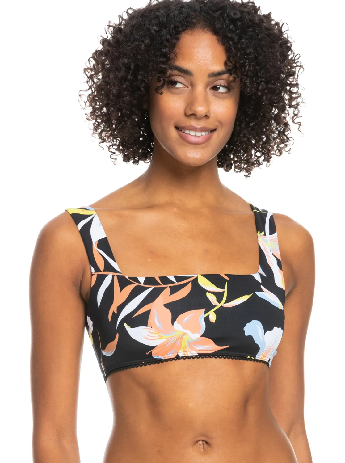 Roxy Bikini Tops*Hibiscus Wave - Bralette Bikinitop Voor Dames Anthracite Hibiscus Wave Swim