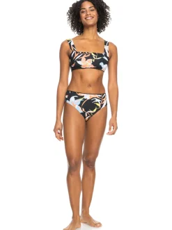 Roxy Bikini Tops*Hibiscus Wave - Bralette Bikinitop Voor Dames Anthracite Hibiscus Wave Swim