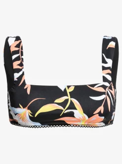Roxy Bikini Tops*Hibiscus Wave - Bralette Bikinitop Voor Dames Anthracite Hibiscus Wave Swim