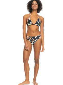 Roxy Bikini Tops*Hibiscus Wave - Tiki Tri Bikinitop Voor Dames Anthracite Hibiscus Wave Swim