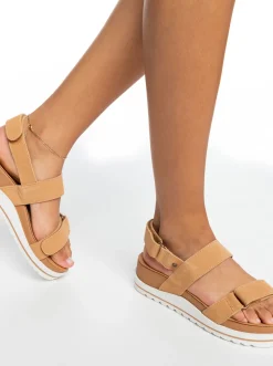 Roxy Sandalen*Himari - Leren Sandalen Voor Dames Tan