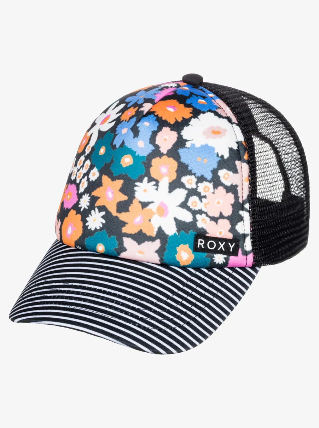 Roxy Accessoires*Honey Coconut - Trucker Cap Voor Meisjes Anthracite Flower Power