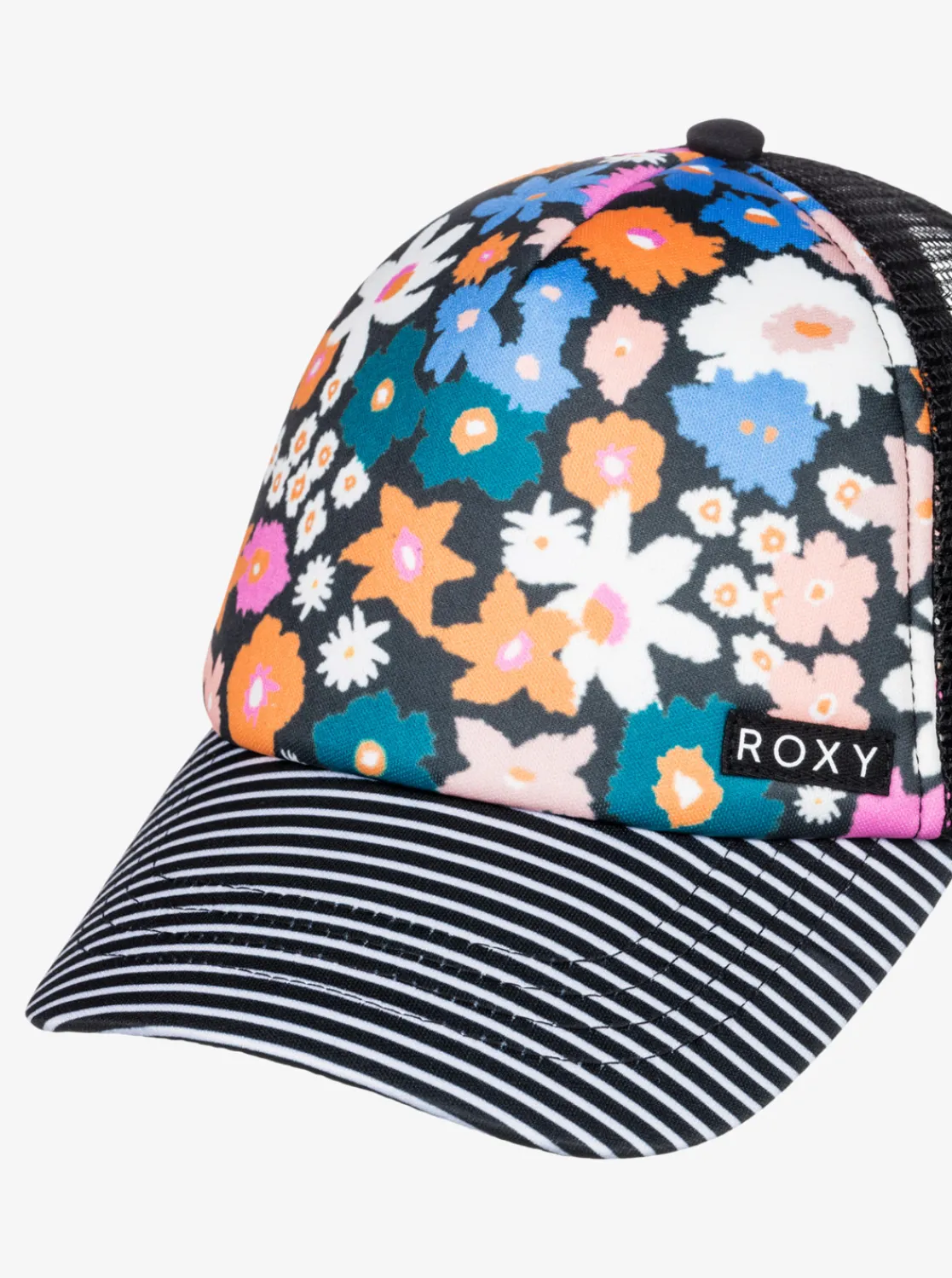 Roxy Accessoires*Honey Coconut - Trucker Cap Voor Meisjes Anthracite Flower Power