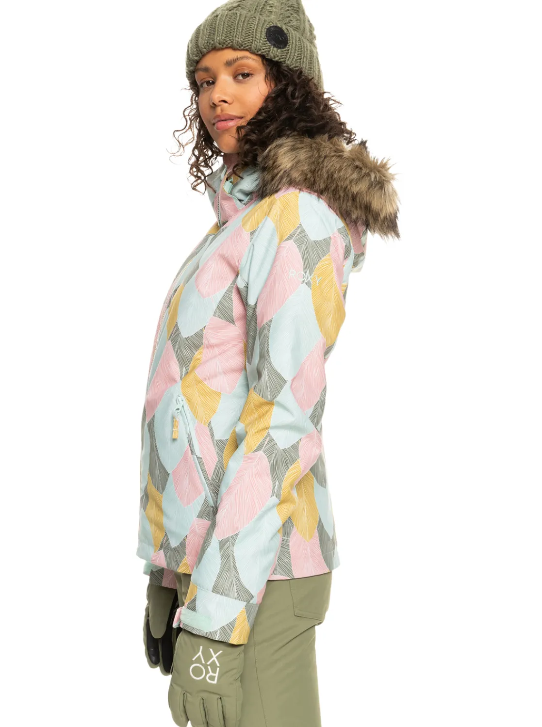 Roxy Snow-Jassen*Jet Ski 2022 - Geisoleerd Snowjack Voor Dames Deep Lichen Green La Palmeraie