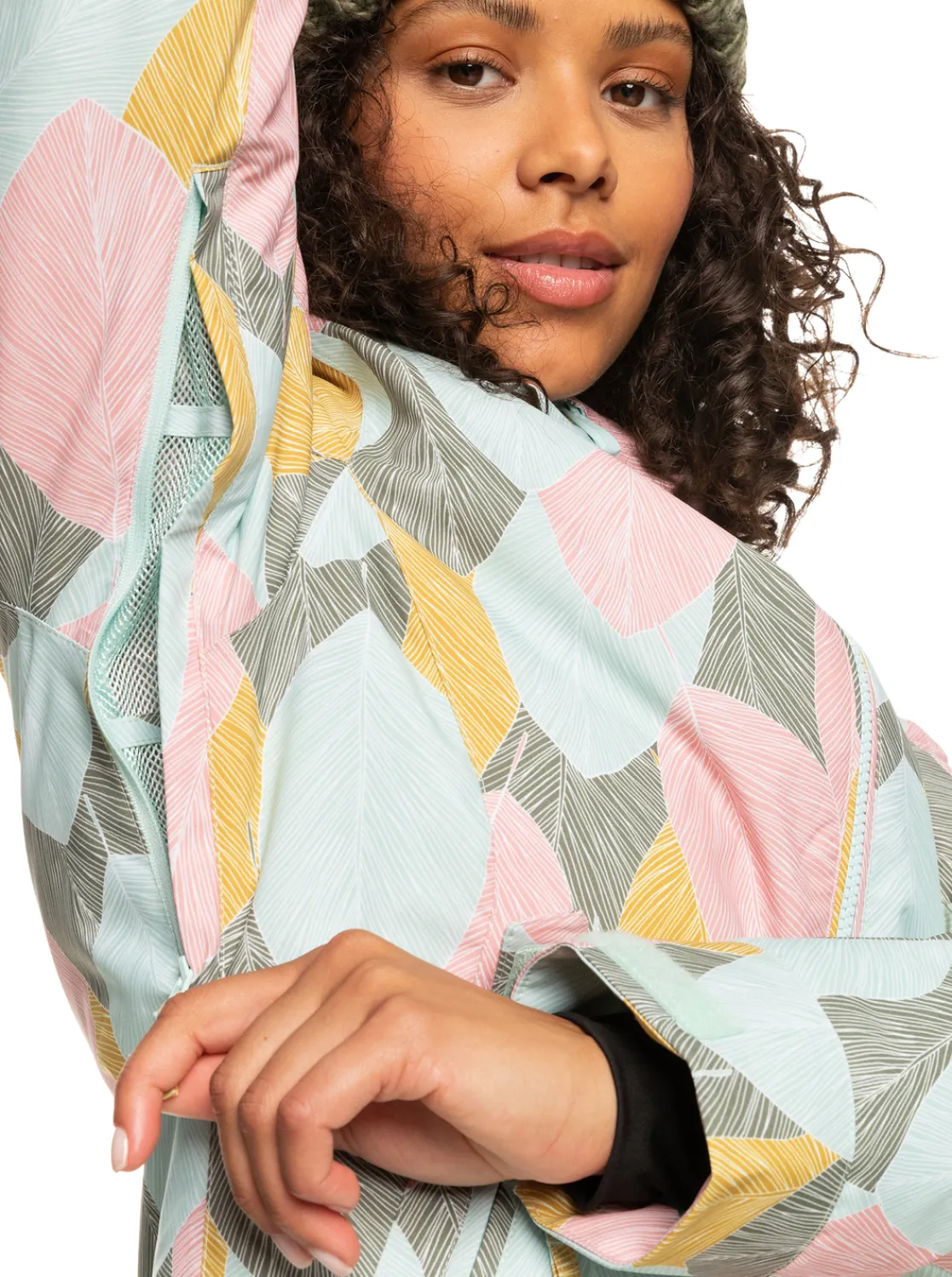 Roxy Snow-Jassen*Jet Ski 2022 - Geisoleerd Snowjack Voor Dames Deep Lichen Green La Palmeraie