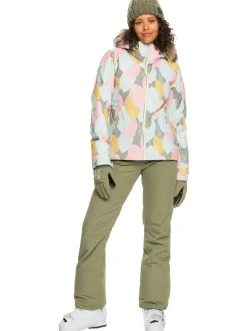 Roxy Snow-Jassen*Jet Ski 2022 - Geisoleerd Snowjack Voor Dames Deep Lichen Green La Palmeraie