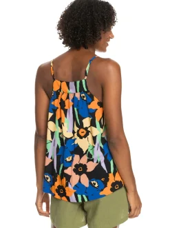 Roxy T-Shirts & Tops*Magic Happens - Strappy Top Voor Dames Anthracite Flower Jammin