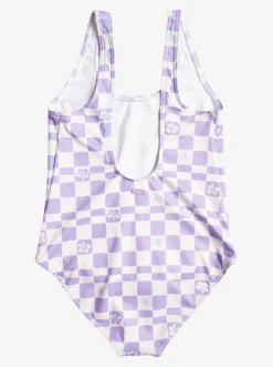 Roxy Swim*Magical Waves - Eendelig Badpak Voor Meisjes 7-16 Purple Rose Flower Box