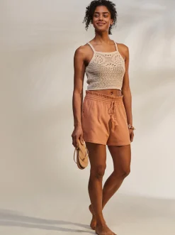 Roxy T-Shirts & Tops*Malibu Crush - Gebreide Haltertop Voor Dames Tapioca