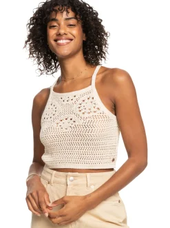 Roxy T-Shirts & Tops*Malibu Crush - Gebreide Haltertop Voor Dames Tapioca