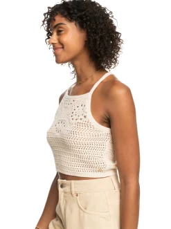 Roxy T-Shirts & Tops*Malibu Crush - Gebreide Haltertop Voor Dames Tapioca