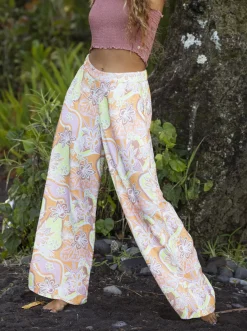 Roxy Broeken & Jeans*Midnight Avenue - Wide Leg Trousers For Women Mock Orange Roxy Delic