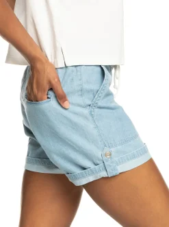 Roxy Shorts*Milady Beach Regular - Denim Short Voor Dames Light Blue
