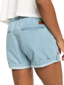 Roxy Shorts*Milady Beach Regular - Denim Short Voor Dames Light Blue