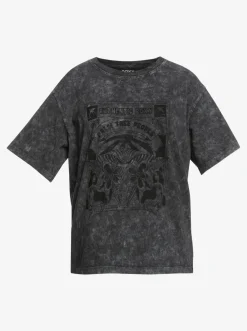 Roxy T-Shirts & Tops*Moonlight Sunset - Oversized Boyfriend T-Shirt Voor Dames Anthracite