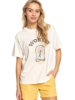 Roxy T-Shirts & Tops*Moonlight Sunset - Oversized Boyfriend T-Shirt Voor Dames Snow White