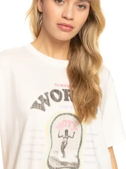 Roxy T-Shirts & Tops*Moonlight Sunset - Oversized Boyfriend T-Shirt Voor Dames Snow White