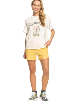 Roxy T-Shirts & Tops*Moonlight Sunset - Oversized Boyfriend T-Shirt Voor Dames Snow White