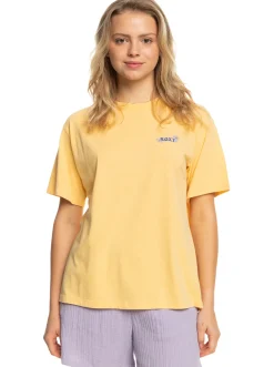 Roxy T-Shirts & Tops*Moonlight Sunset - Oversized Boyfriend T-Shirt Voor Dames Flax