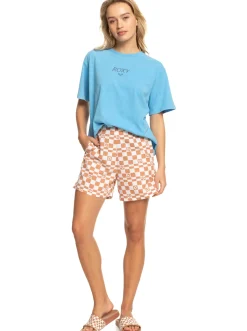 Roxy T-Shirts & Tops*Moonlight Sunset A - Oversized Boyfriend T-Shirt Voor Dames Azure Blue