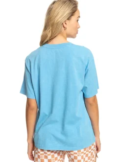 Roxy T-Shirts & Tops*Moonlight Sunset A - Oversized Boyfriend T-Shirt Voor Dames Azure Blue
