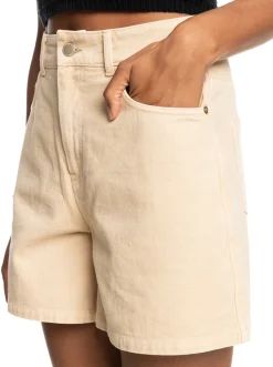 Roxy Shorts*Morning Splendour - Denim Short Voor Dames Tapioca
