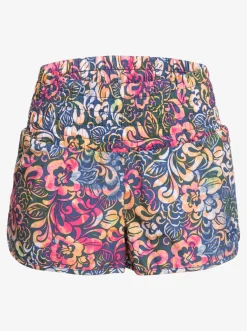 Roxy Shorts*Move Free - Technische Short Voor Dames Bijou Blue Hawaii Vibes