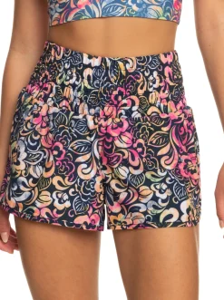 Roxy Shorts*Move Free - Technische Short Voor Dames Bijou Blue Hawaii Vibes