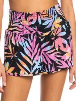 Roxy Shorts*Move Free - Technische Short Voor Dames Anthracite Zebra Jungle