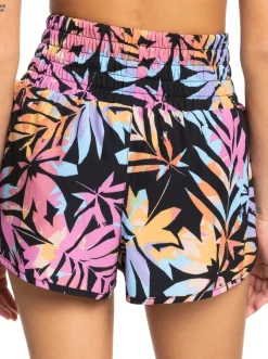 Roxy Shorts*Move Free - Technische Short Voor Dames Anthracite Zebra Jungle