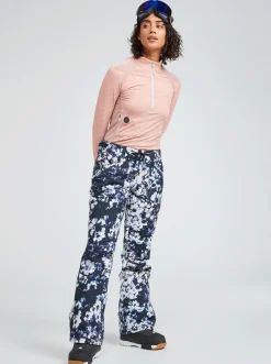 Roxy Snow-Broeken*Nadia Printed 2022 - Geisoleerde Snowbroek Voor Dames True Black Black Flowers