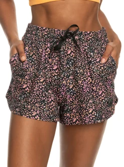 Roxy Shorts*Naturally Active - Sportshort Voor Dames Anthracite Animal Dust