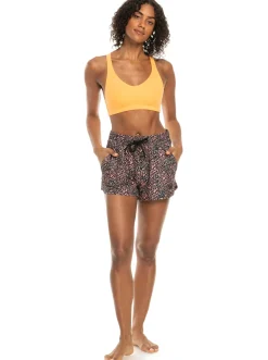Roxy Shorts*Naturally Active - Sportshort Voor Dames Anthracite Animal Dust
