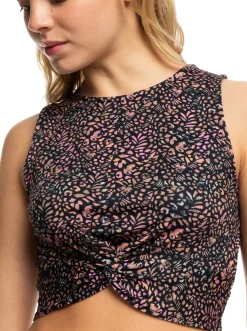 Roxy T-Shirts & Tops*Naturally Active - Sporttop Voor Dames Antracite Animal Dust